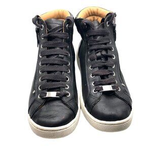 UGG Olive Black Leather High Top Sneakers Size 8.5